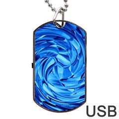 Strudel Blue White Light Blue Dog Tag Usb Flash (two Sides) by Pakrebo