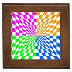 Checkerboard Again 8 Framed Tile