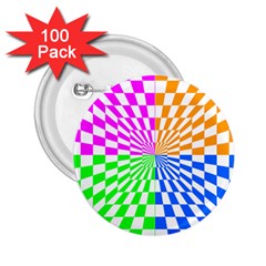 Checkerboard Again 8 2 25  Buttons (100 Pack) 