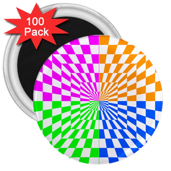 Checkerboard Again 8 3  Magnets (100 pack)