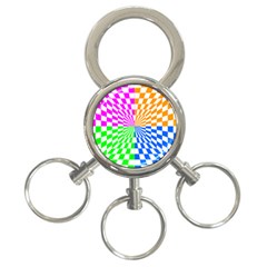 Checkerboard Again 8 3-ring Key Chain by impacteesstreetwearseven