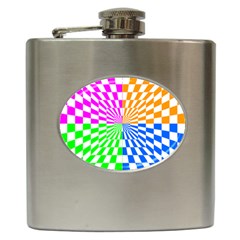 Checkerboard Again 8 Hip Flask (6 Oz)