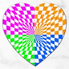 Checkerboard Again 8 Jigsaw Puzzle (heart) by impacteesstreetwearseven