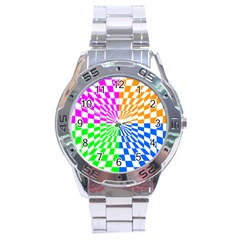 Checkerboard Again 8 Stainless Steel Analogue Watch