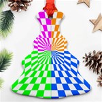 Checkerboard Again 8 Christmas Tree Ornament (Two Sides) Front