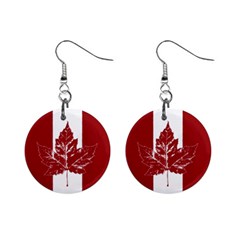 Cool Canada Flag Mini Button Earrings by CanadaSouvenirs