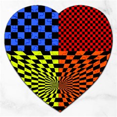 Checkerboard Again 7 Jigsaw Puzzle (heart) by impacteesstreetwearseven