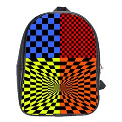 Checkerboard Again 7 School Bag (Large)