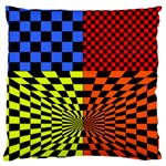 Checkerboard Again 7 Large Cushion Case (One Side) Front