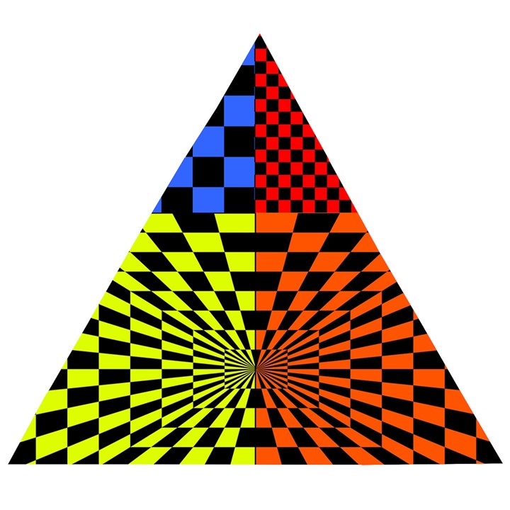 Checkerboard Again 7 Wooden Puzzle Triangle