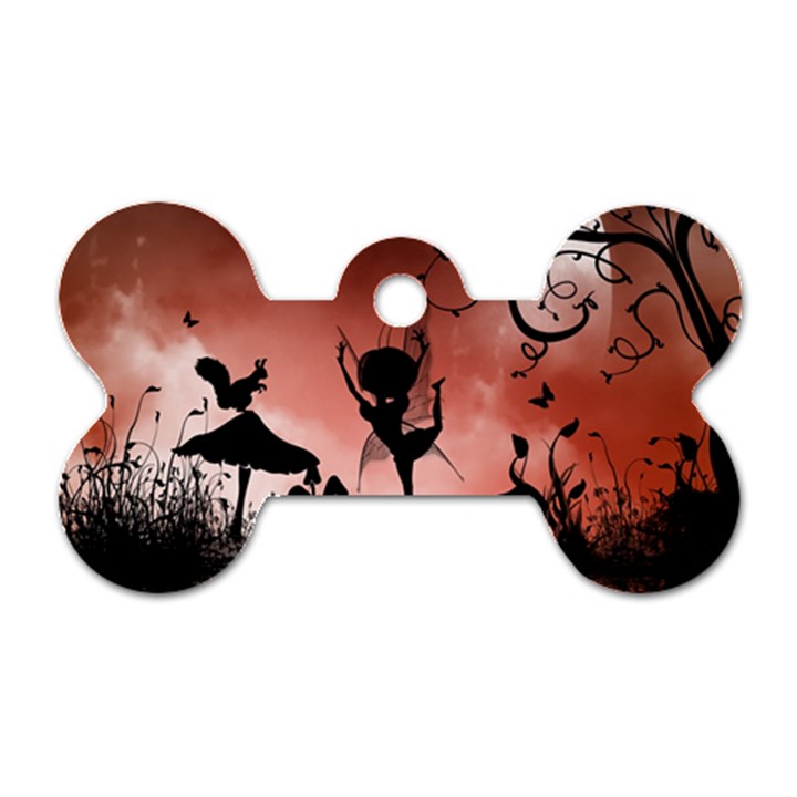 Little Fairy Dancing In The Night Dog Tag Bone (Two Sides)