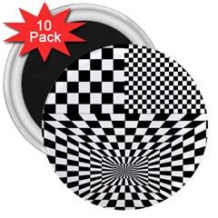 Checkerboard Again 6 3  Magnets (10 pack) 