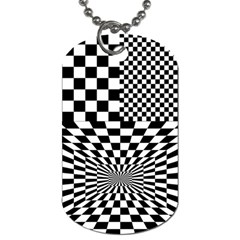 Checkerboard Again 6 Dog Tag (one Side) by impacteesstreetwearseven