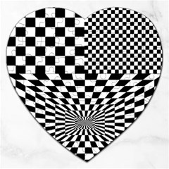 Checkerboard Again 6 Jigsaw Puzzle (Heart)