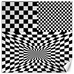 Checkerboard Again 6 Canvas 16  x 16 