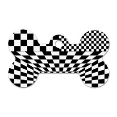 Checkerboard Again 6 Dog Tag Bone (two Sides) by impacteesstreetwearseven