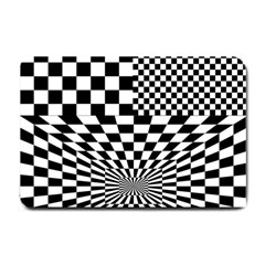 Checkerboard Again 6 Small Doormat 