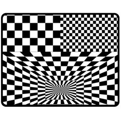 Checkerboard Again 6 Fleece Blanket (Medium) 