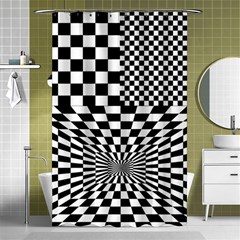 Checkerboard Again 6 Shower Curtain 48  x 72  (Small) 