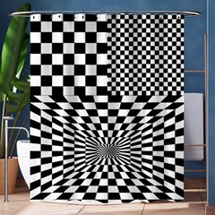 Checkerboard Again 6 Shower Curtain 60  x 72  (Medium) 