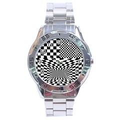 Checkerboard Again 6 Stainless Steel Analogue Watch