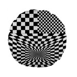 Checkerboard Again 6 Standard 15  Premium Round Cushions Back