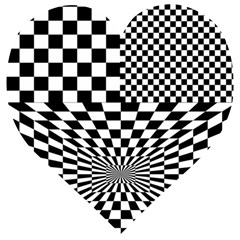 Checkerboard Again 6 Wooden Puzzle Heart by impacteesstreetwearseven