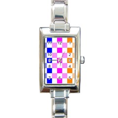 Checkerboard Again 9 Checkerboard Again 9 Rectangle Italian Charm Watch by impacteesstreetwearseven