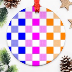 Checkerboard Again 9 Checkerboard Again 9 Ornament (round) by impacteesstreetwearseven