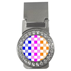 Checkerboard Again 9 Checkerboard Again 9 Money Clips (cz)  by impacteesstreetwearseven