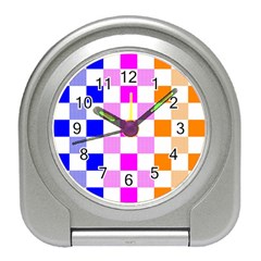 Checkerboard Again 9 Checkerboard Again 9 Travel Alarm Clock by impacteesstreetwearseven