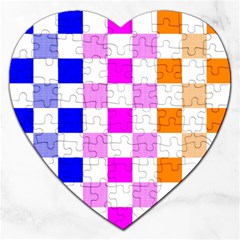 Checkerboard Again 9 Checkerboard Again 9 Jigsaw Puzzle (heart) by impacteesstreetwearseven