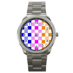 Checkerboard Again 9 Checkerboard Again 9 Sport Metal Watch by impacteesstreetwearseven