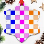 Checkerboard Again 9 Checkerboard Again 9 Ornament (Snowflake) Front