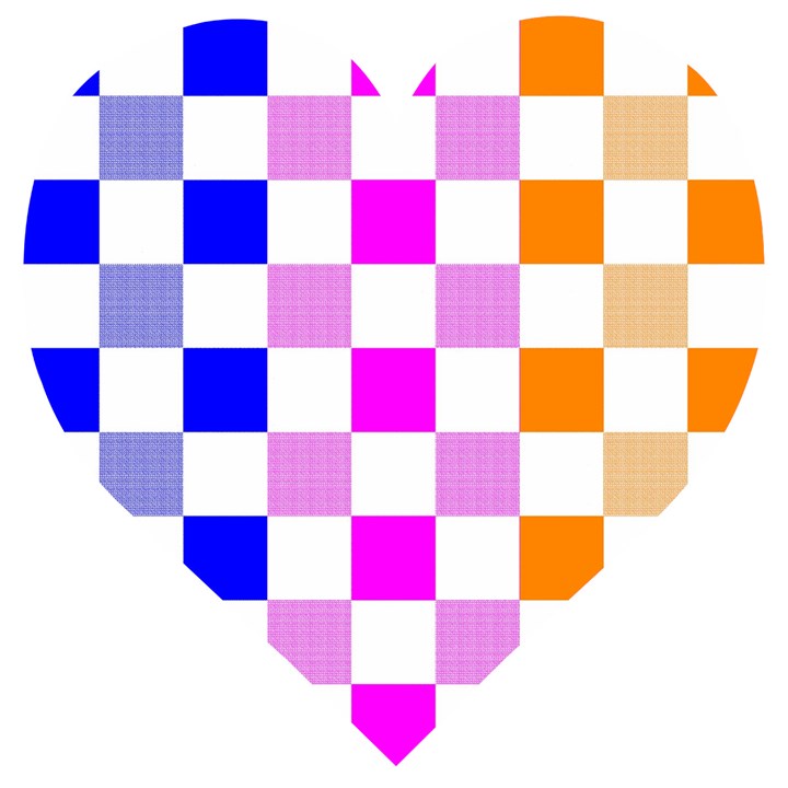 Checkerboard Again 9 Checkerboard Again 9 Wooden Puzzle Heart