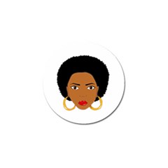 African American Woman With ?urly Hair Golf Ball Marker