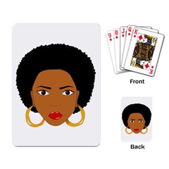 African American Woman With ?urly Hair Playing Cards Single Design (rectangle)