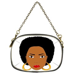 African American Woman With ?urly Hair Chain Purse (one Side) by bumblebamboo