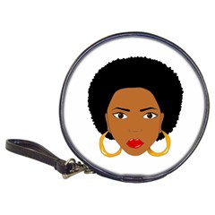 African American Woman With ?urly Hair Classic 20-cd Wallets by bumblebamboo