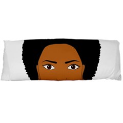 African American Woman With ?urly Hair Body Pillow Case (dakimakura) by bumblebamboo