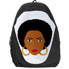 African American Woman With ?urly Hair Backpack Bag by bumblebamboo