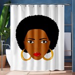 African American woman with сurly hair Shower Curtain 60  x 72  (Medium)  60 x72  Curtain