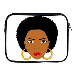 African American Woman With ?urly Hair Apple Ipad 2/3/4 Zipper Cases by bumblebamboo