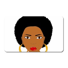 African American Woman With ?urly Hair Magnet (rectangular)