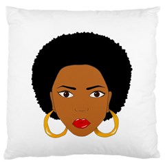 African American Woman With ?urly Hair Standard Flano Cushion Case (two Sides) by bumblebamboo