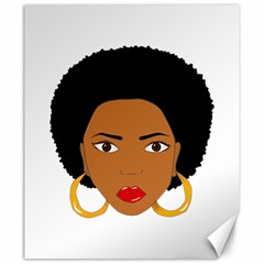 African American Woman With ?urly Hair Canvas 20  X 24  by bumblebamboo