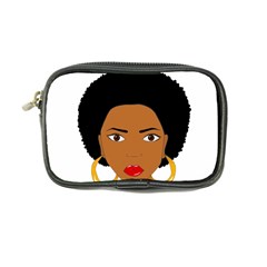 African American Woman With ?urly Hair Coin Purse by bumblebamboo