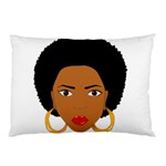 African American woman with сurly hair Pillow Case (Two Sides) Front