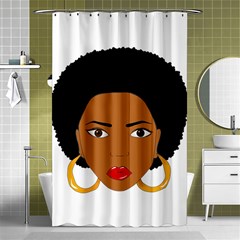 African American Woman With ?urly Hair Shower Curtain 48  X 72  (small)  by bumblebamboo