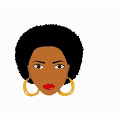 African American Woman With ?urly Hair Small Garden Flag (two Sides) by bumblebamboo